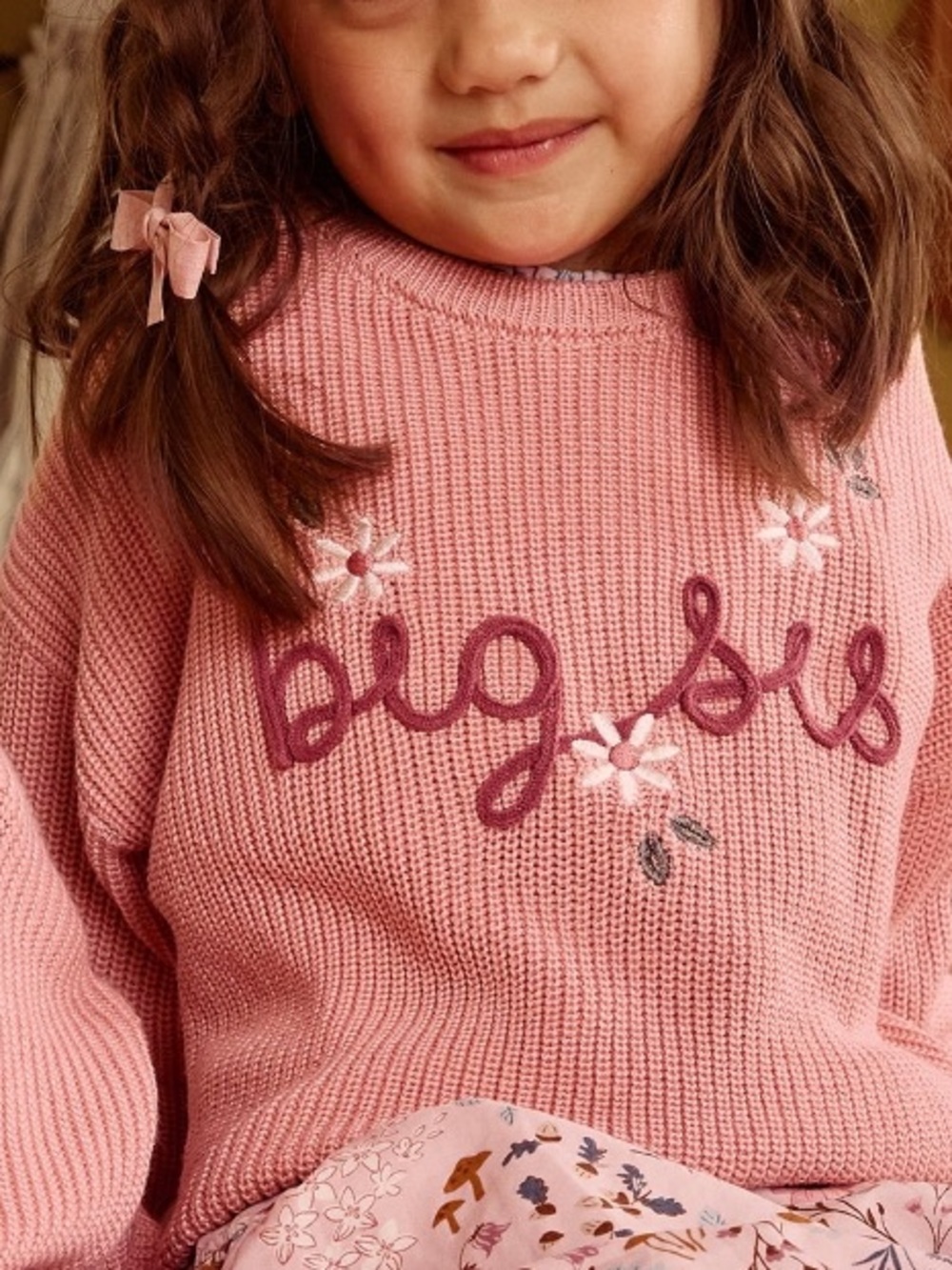 NWT Gerber Modern Moments Big Sis King Mauve Pink Sweater- 2T